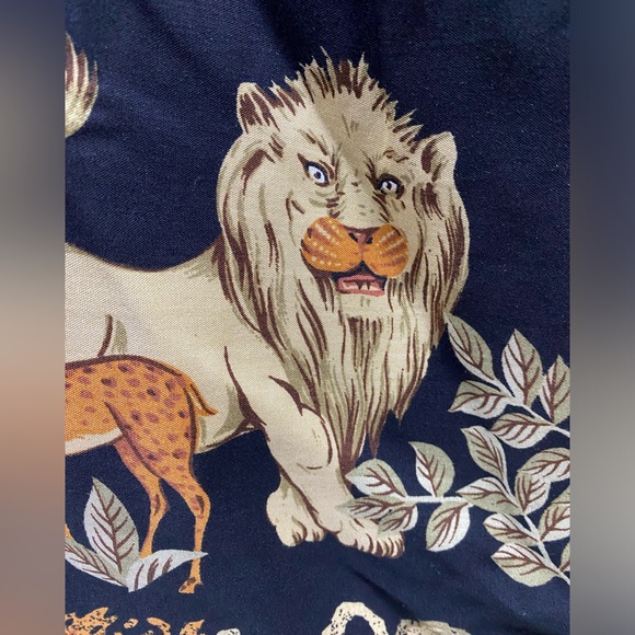 Vintage M.H.M Melissa Harper Women’s Size 12 Button Down Blouse Top Animal Print - Picture 14 of 16